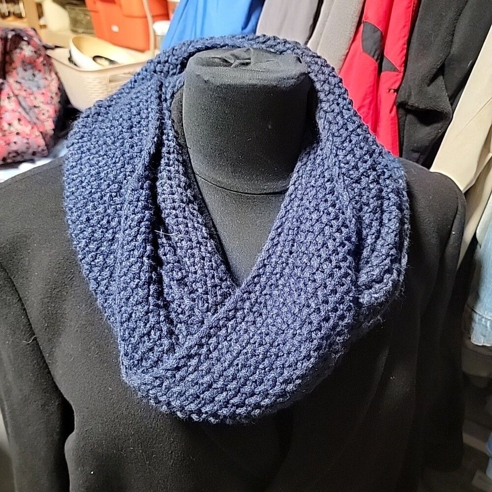 Knit Infinity Women ‘s Winter Scarf Wrap Scarves Blue